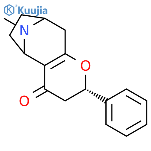 (2S,5R,8S)-10-methyl-2-phenyl-2,3,6,7,8,9-hexahydro-5,8-epiminocyclohepta[b]pyran-4(5H)-one structure