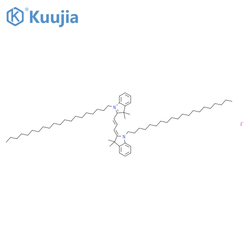 3H-Indolium,1-eicosyl-2-[3-(1-eicosyl-1,3-dihydro-3,3-dimethyl-2H-indol-2-ylidene)-1-propen-1-yl]-3,3-dimethyl-,iodide (1:1) structure