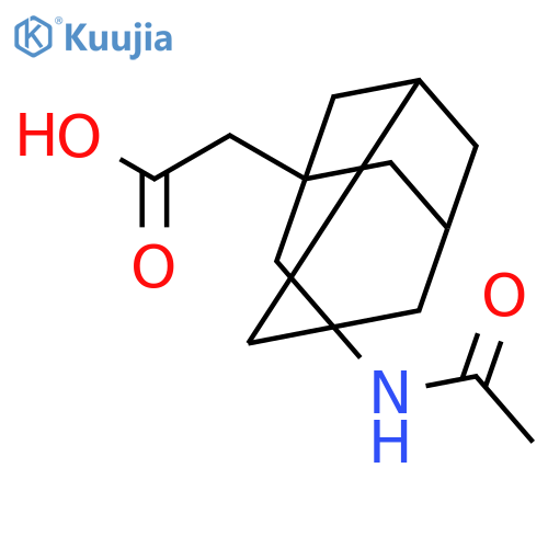 2-(3-Acetamidoadamantan-1-yl)acetic acid structure