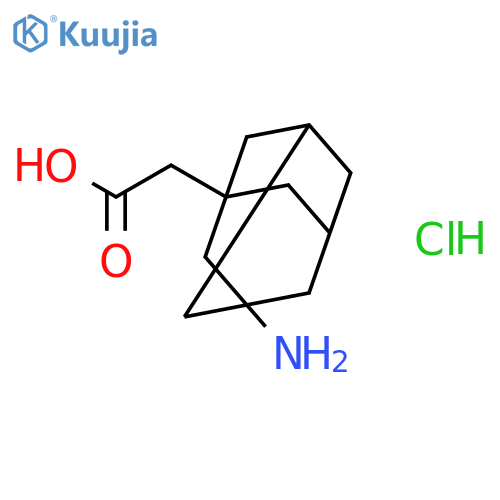 2-(3-Aminoadamantan-1-yl)acetic acid hydrochloride structure