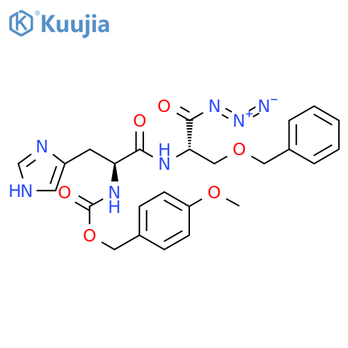 L-Seryl azide,N-[N-[[(4-methoxyphenyl)methoxy]carbonyl]-L-histidyl]-O-(phenylmethyl)- structure