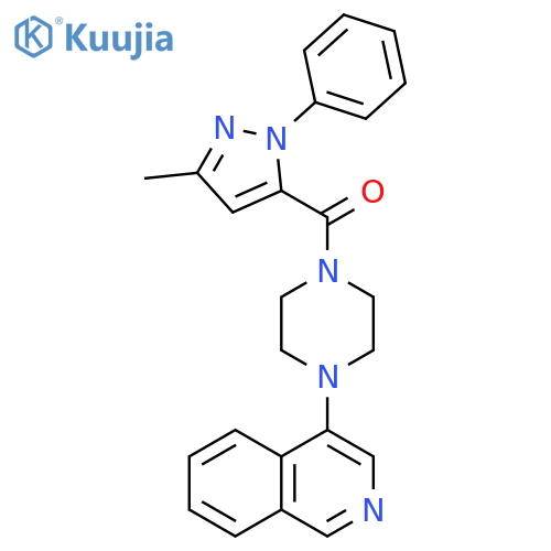 Piperazine,1-(4-isoquinolinyl)-4-[(3-methyl-1-phenyl-1H-pyrazol-5-yl)carbonyl]- structure