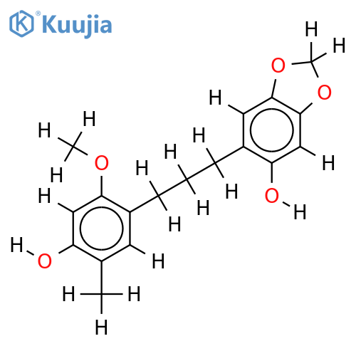 1-(2'-hydroxy-4'-methoxy-5'-methylphenyl)-3-(2''-hydroxy-4'',5''-methylenedioxyphenyl)-propane structure