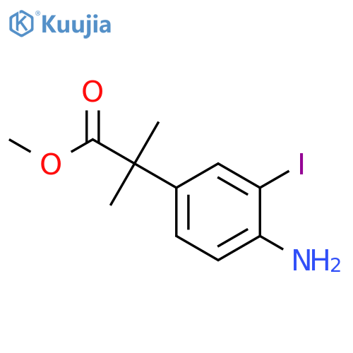 Methyl 2-(4-amino-3-iodophenyl)-2-methylpropanoate structure
