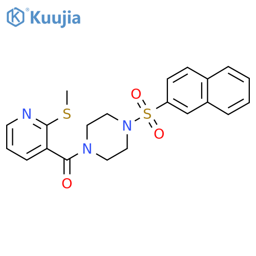1-[2-(Methylsulfanyl)pyridine-3-carbonyl]-4-(naphthalene-2-sulfonyl)piperazine structure