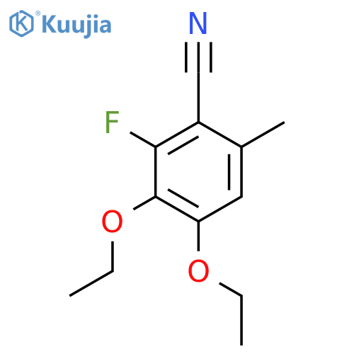 Benzonitrile, 3,4-diethoxy-2-fluoro-6-methyl- structure