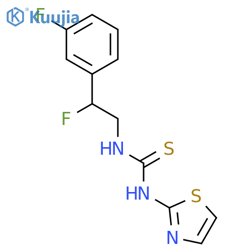 Thiourea, N-[2-fluoro-2-(3-fluorophenyl)ethyl]-N'-2-thiazolyl- structure
