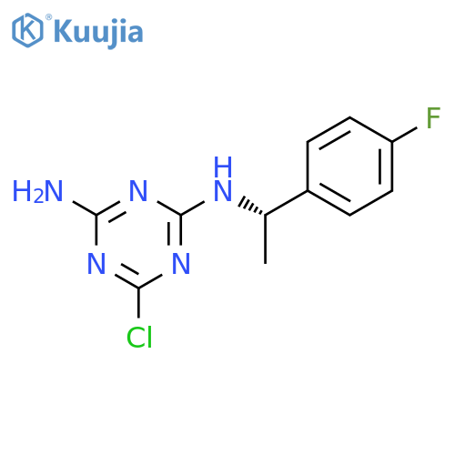 1,3,5-TRIAZINE-2,4-DIAMINE, 6-CHLORO-N-[(1S)-1-(4-FLUOROPHENYL)ETHYL]- structure