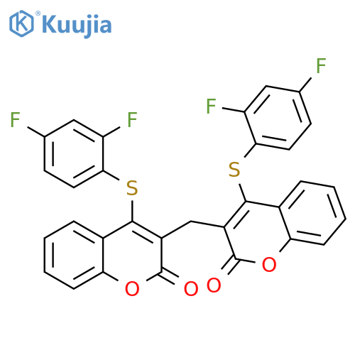 2H-1-BENZOPYRAN-2-ONE, 3,3'-METHYLENEBIS[4-[(2,4-DIFLUOROPHENYL)THIO]- structure
