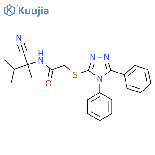 N-(1-cyano-1,2-dimethylpropyl)-2-[(4,5-diphenyl-4H-1,2,4-triazol-3-yl)sulfanyl]acetamide structure