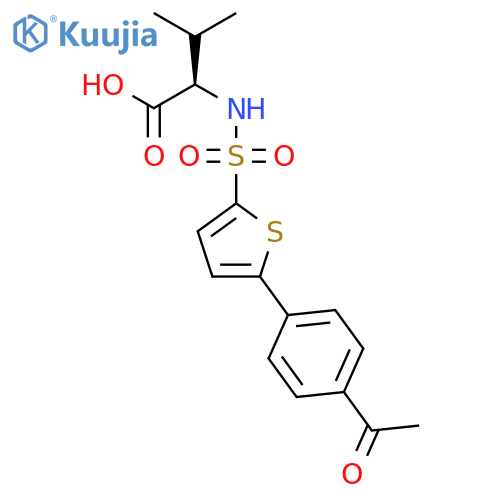 D-VALINE, N-[[5-(4-ACETYLPHENYL)-2-THIENYL]SULFONYL]- structure
