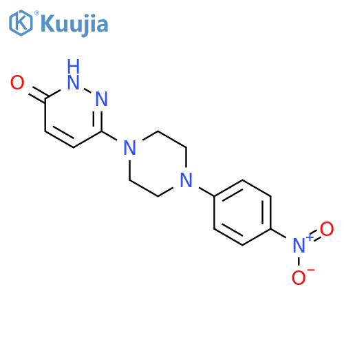 3(2H)-PYRIDAZINONE, 6-[4-(4-NITROPHENYL)-1-PIPERAZINYL]- structure