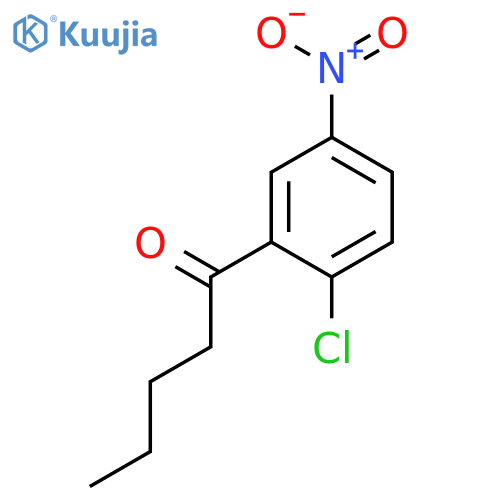 1-PENTANONE, 1-(2-CHLORO-5-NITROPHENYL)- structure