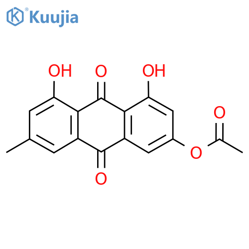 3-(Acetyloxy)-1,8-dihydroxy-6-methyl-9,10-anthracenedione structure