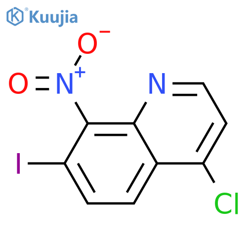 Quinoline, 4-chloro-7-iodo-8-nitro- structure