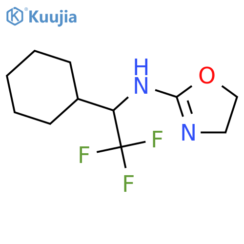 (-)-N-(1-cyclohexyl-2,2,2-trifluoroethyl)-4,5-dihydrooxazol-2-amine structure