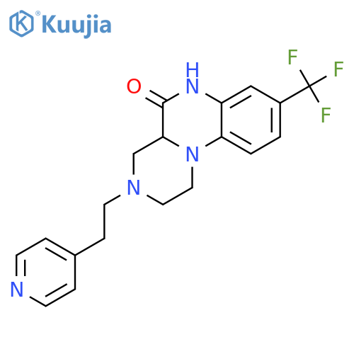 1H-Pyrazino[1,2-a]quinoxalin-5(6H)-one,2,3,4,4a-tetrahydro-3-[2-(4-pyridinyl)ethyl]-8-(trifluoromethyl)- structure