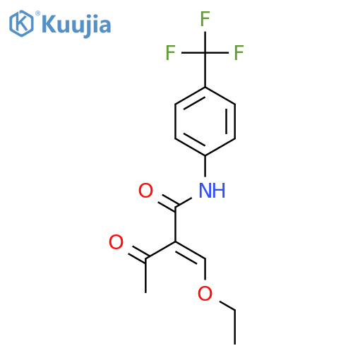 Butanamide,2-(ethoxymethylene)-3-oxo-N-[4-(trifluoromethyl)phenyl]- structure