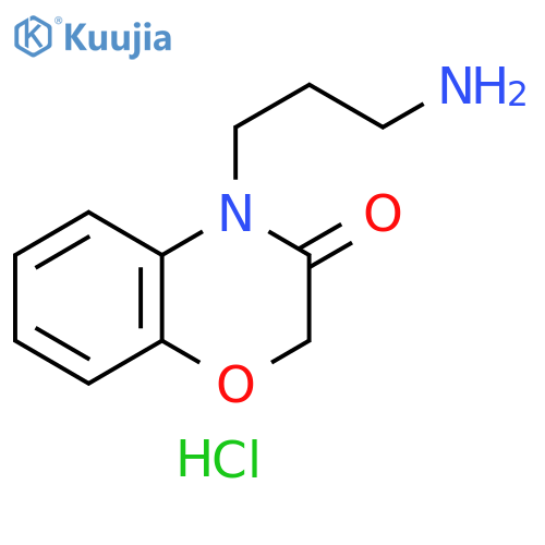 4-(3-aminopropyl)-3,4-dihydro-2H-1,4-benzoxazin-3-one hydrochloride structure