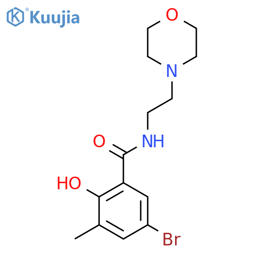 Benzamide, 5-bromo-2-hydroxy-3-methyl-N-[2-(4-morpholinyl)ethyl]- structure