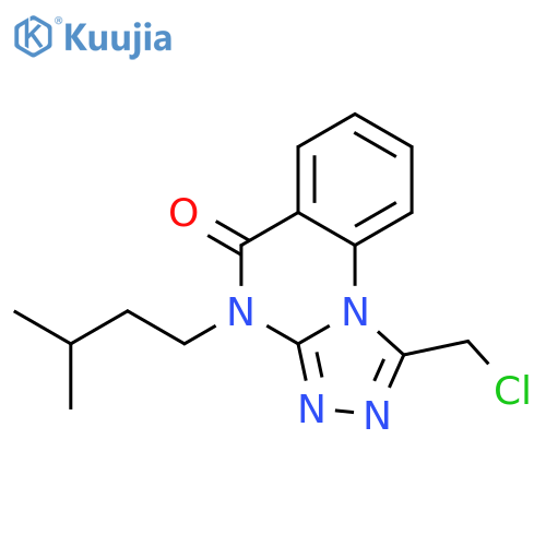 1-(chloromethyl)-4-(3-methylbutyl)-4H,5H-1,2,4triazolo4,3-aquinazolin-5-one structure