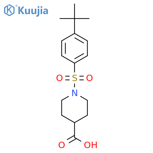 1-(4-tert-butylbenzenesulfonyl)piperidine-4-carboxylic acid structure