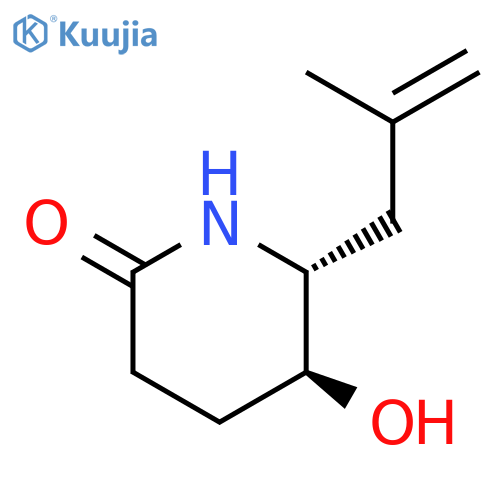 2-PIPERIDINONE, 5-HYDROXY-6-(2-METHYL-2-PROPENYL)-, (5S,6R)- structure
