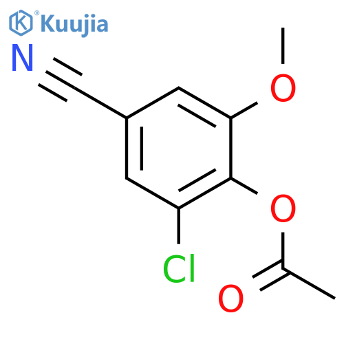 2-chloro-4-cyano-6-methoxyphenyl acetate structure
