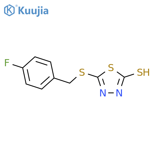 5-{(4-Fluorophenyl)methylsulfanyl}-1,3,4-thiadiazole-2-thiol structure