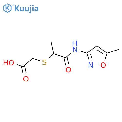 2-({1-(5-Methyl-1,2-oxazol-3-yl)carbamoylethyl}sulfanyl)acetic Acid structure
