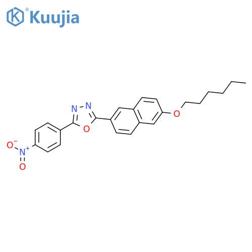 1,3,4-Oxadiazole, 2-[6-(hexyloxy)-2-naphthalenyl]-5-(4-nitrophenyl)- structure