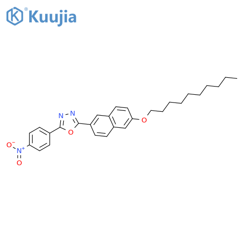 1,3,4-Oxadiazole, 2-[6-(decyloxy)-2-naphthalenyl]-5-(4-nitrophenyl)- structure