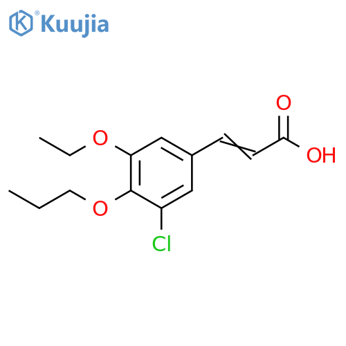 3-(3-chloro-5-ethoxy-4-propoxyphenyl)prop-2-enoic acid structure