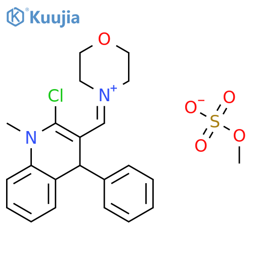 4-[(2-chloro-1-methyl-4-phenyl-1,4-dihydroquinolin-3-yl)methylidene]morpholin-4-ium methyl sulfate structure