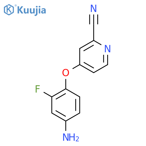 2-Pyridinecarbonitrile, 4-(4-amino-2-fluorophenoxy)- structure