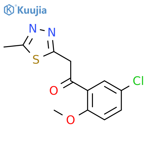 Ethanone,1-(5-chloro-2-methoxyphenyl)-2-(5-methyl-1,3,4-thiadiazol-2-yl)- structure