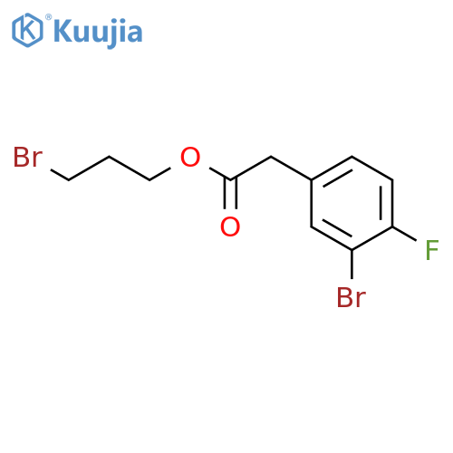 BENZENEACETIC ACID, 3-BROMO-4-FLUORO-, 3-BROMOPROPYL ESTER structure