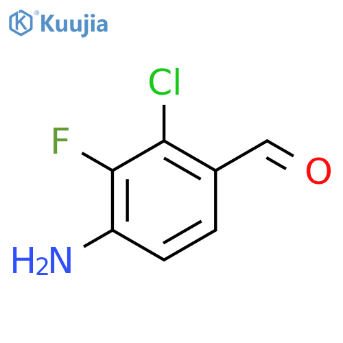 4-amino-2-chloro-3-fluorobenzaldehyde structure