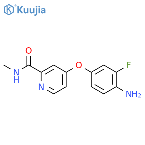 4-(4-amino-3-fluorophenoxy)-N-methylpyridine-2-carboxamide structure