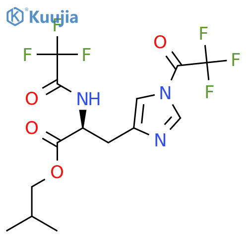 L-HISTIDINE, N,1-BIS(TRIFLUOROACETYL)-, 2-METHYLPROPYL ESTER structure