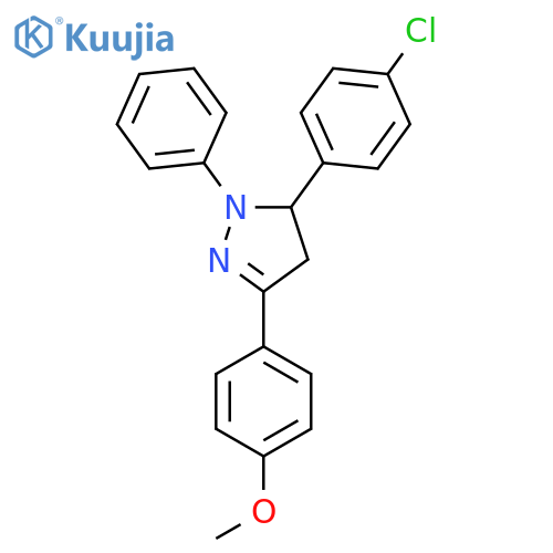 5-(4-Chlorophenyl)-3-(4-methoxyphenyl)-1-phenyl-4,5-dihydro-1H-pyrazole structure
