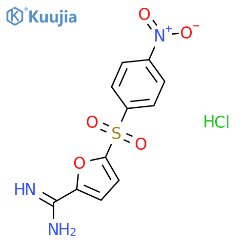 5-[(4-nitrophenyl)sulfonyl]furan-2-carboximidamide hydrochloride structure
