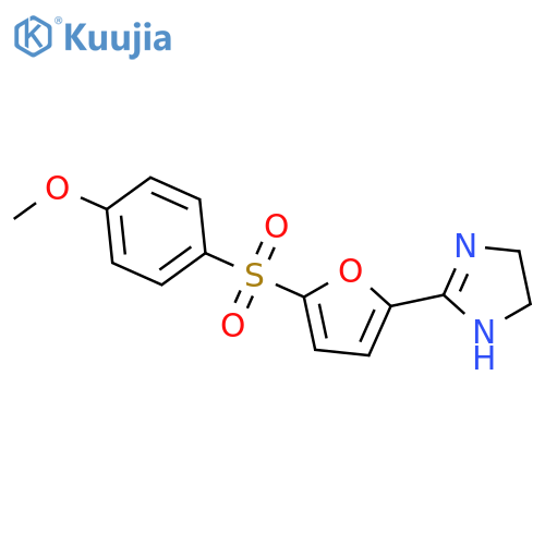 1H-Imidazole,4,5-dihydro-2-[5-[(4-methoxyphenyl)sulfonyl]-2-furanyl]- structure