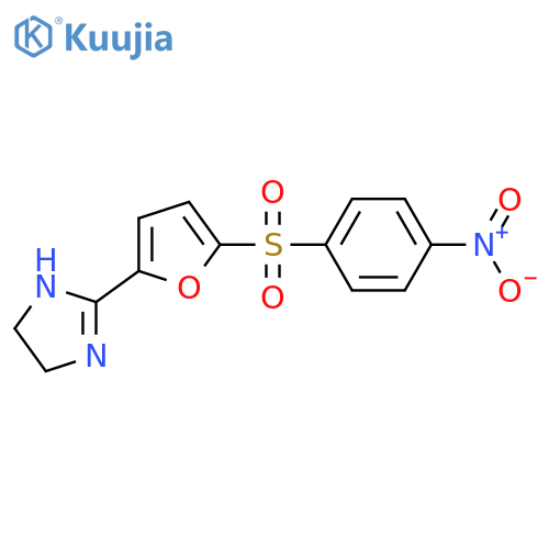 1H-Imidazole,4,5-dihydro-2-[5-[(4-nitrophenyl)sulfonyl]-2-furanyl]- structure
