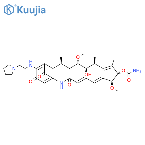 (4e,6z,8s,9s,10e,12s,13r,14s,16r)-13-Hydroxy-8,14-Dimethoxy-4,10,12,16-Tetramethyl-3,20,22-Trioxo-19-{[2-(Pyrrolidin-1-Yl)ethyl]amino}-2-Azabicyclo[16.3.1]docosa-1(21),4,6,10,18-Pentaen-9-Yl Carbamate structure