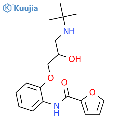 2-Furancarboxamide,N-[2-[3-[(1,1-dimethylethyl)amino]-2-hydroxypropoxy]phenyl]- structure