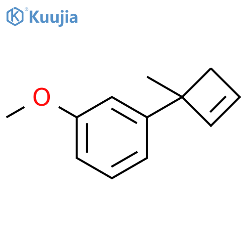 Benzene, 1-methoxy-3-(1-methyl-2-cyclobuten-1-yl)- structure