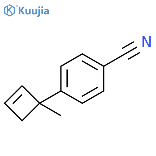 Benzonitrile, 4-(1-methyl-2-cyclobuten-1-yl)- structure