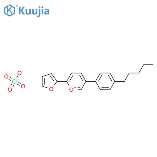 Pyrylium, 2-(2-furanyl)-5-(4-pentylphenyl)-, perchlorate structure