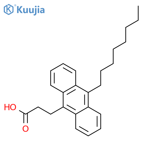 9-Anthracenepropanoic acid, 10-octyl- structure
